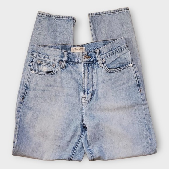 Madewell Perfect Summer Jean Light Wash Denim Size 26 Tapered Leg Discontinued - Picture 3 of 15